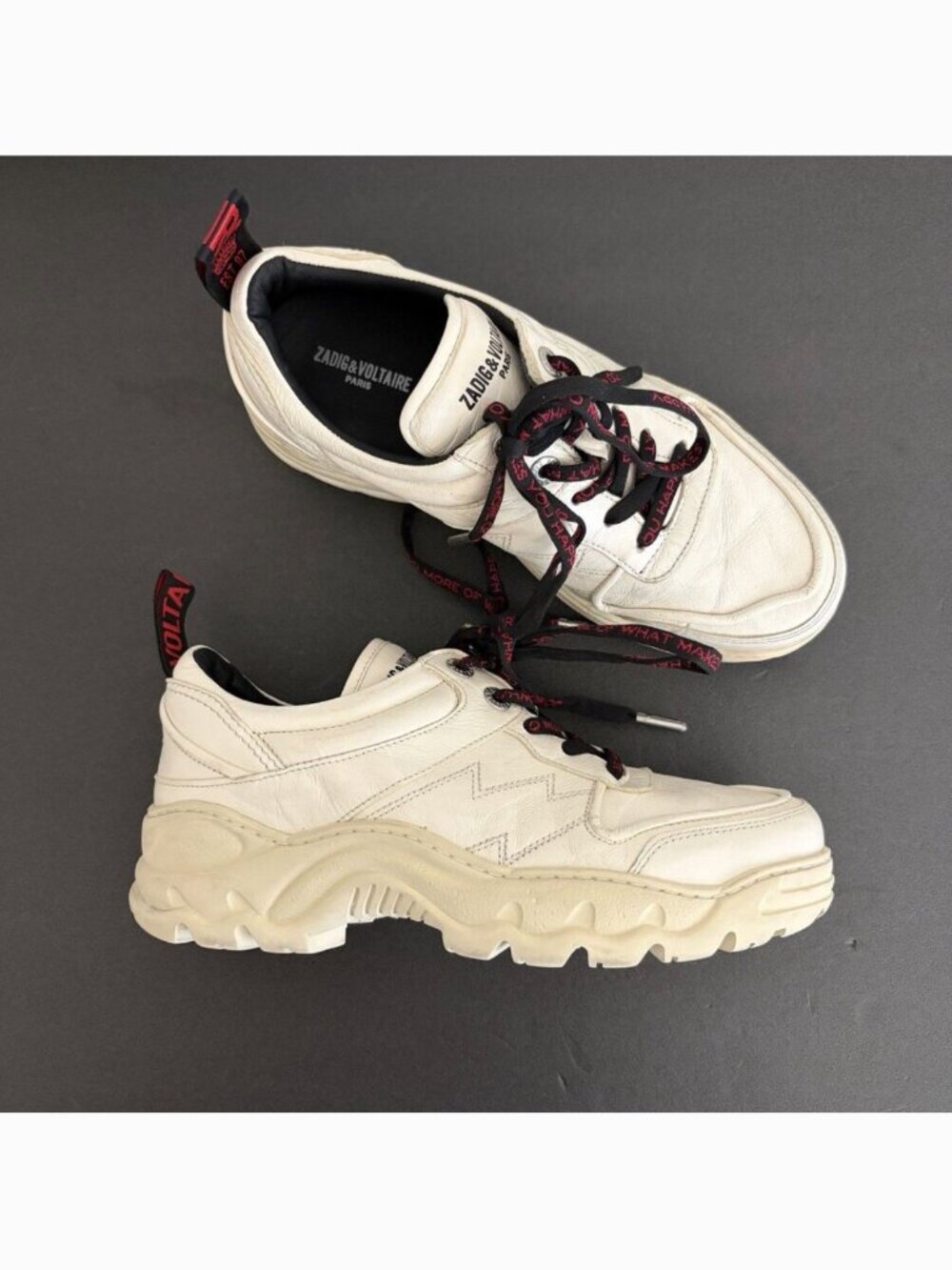 Zadig & Voltaire Womens 39 / 9 US Blaze Chunky Sneakers White Leather